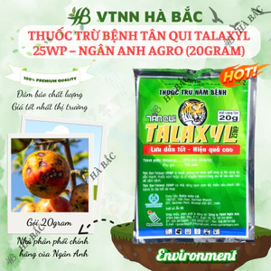 Thuoc Xử Lí Nấm Tân Qui Talaxyl 25wp – Ngân Anh Agro (20gram), Thối Nhũn trên Hoa Lan, Sương Mai, Đốm Lá Trên Hoa Hồng