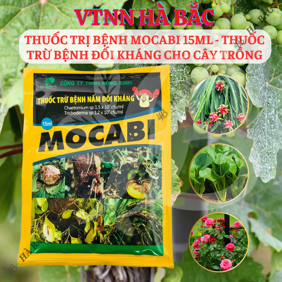 Chế phẩm xử lí nấm Mocabi (gói 15ml) – Xử lí benh Đối Kháng Cho Cây Trồng