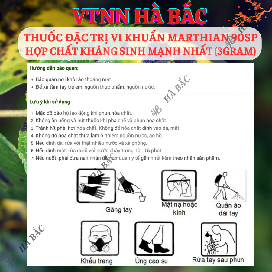 Chế Phẩm Xử Lí Vi Khuẩn Marthian 90sp Hợp Chất Khang Sinh Mạnh Nhất (Gói 3gram)