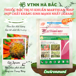 Chế Phẩm Xử Lí Vi Khuẩn Marthian 90sp Hợp Chất Khang Sinh Mạnh Nhất (Gói 3gram)