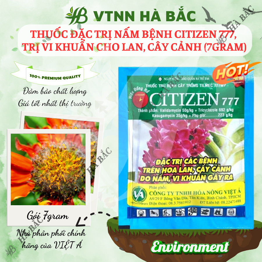 Chế Phẩm Xử Lí Nam Citizen 777,  Xử Lí Khuẩn Cho Lan, Cây Cảnh (Gói 7gram)