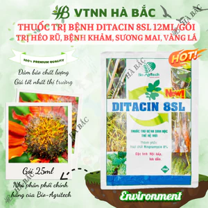Thuoc Xử Lí Nam Benh Ditacin 8sl - Hết Héo Rũ, Benh Khảm, Sương Mai, Vàng Lá (Gói 12ml)