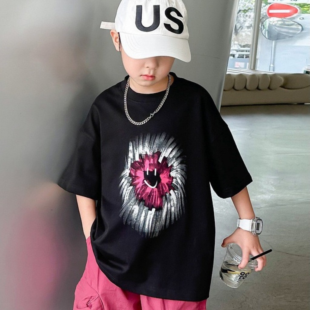 Áo Thun Ngắn Tay Mùa Hè Cho Bé Trai, Bé Gái In Hình Năng Động, Cổ Tròn B526 | JJ Kids Fashion