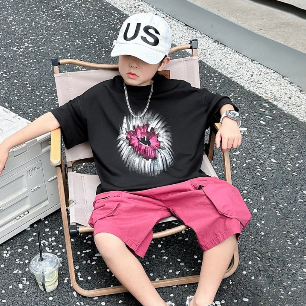 Áo Thun Ngắn Tay Mùa Hè Cho Bé Trai, Bé Gái In Hình Năng Động, Cổ Tròn B526 | JJ Kids Fashion