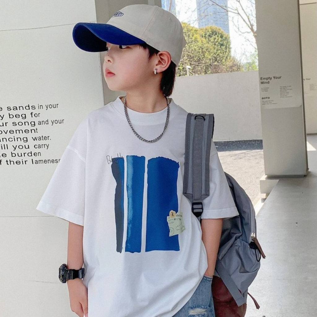 Áo Thun Ngắn Tay Mùa Hè Cho Bé Trai, Bé Gái In Hình Năng Động, Cổ Tròn | JJ Kids Fashion | B527