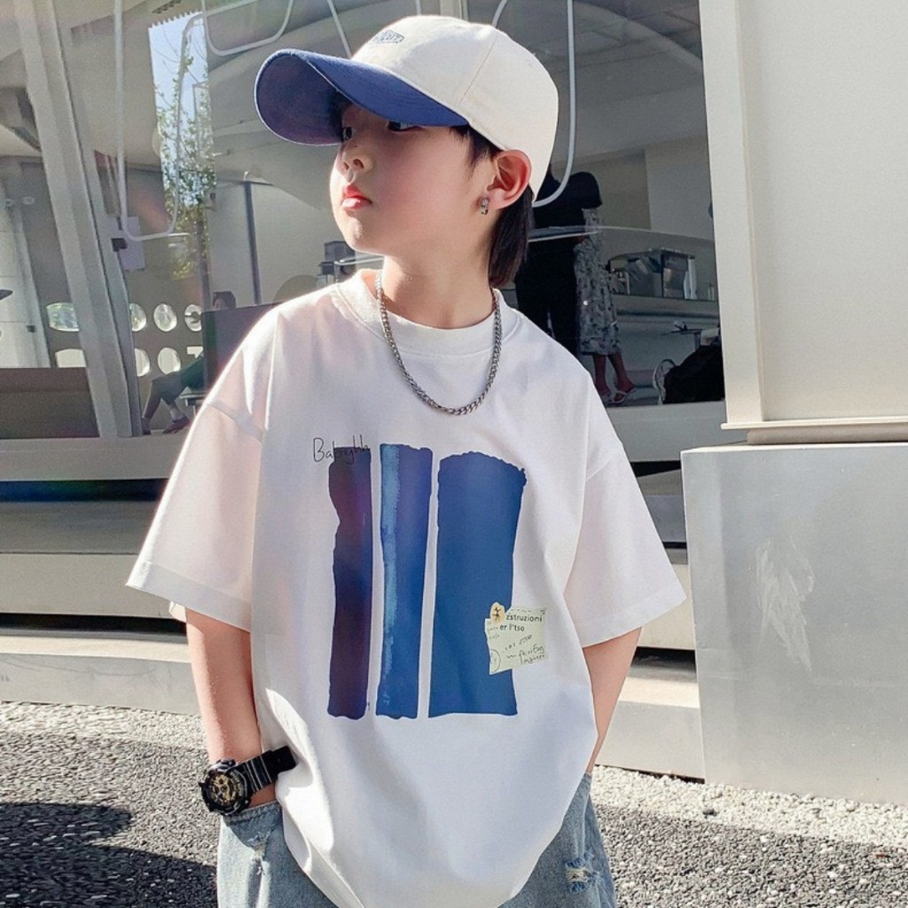 Áo Thun Ngắn Tay Mùa Hè Cho Bé Trai, Bé Gái In Hình Năng Động, Cổ Tròn | JJ Kids Fashion | B527