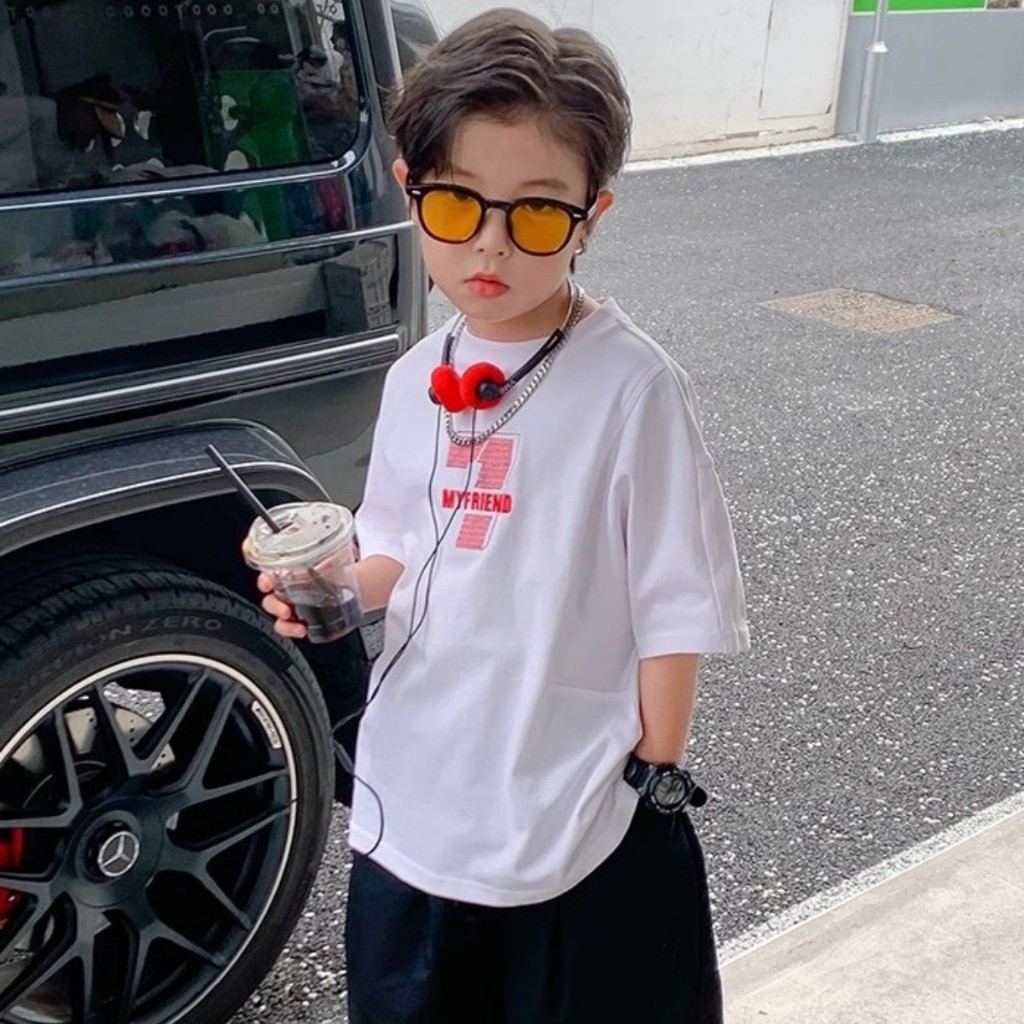 Áo Thun Ngắn Tay Mùa Hè Cho Bé Trai, Bé Gái In Hình Năng Động, Cổ Tròn B530 | JJ Kids Fashion