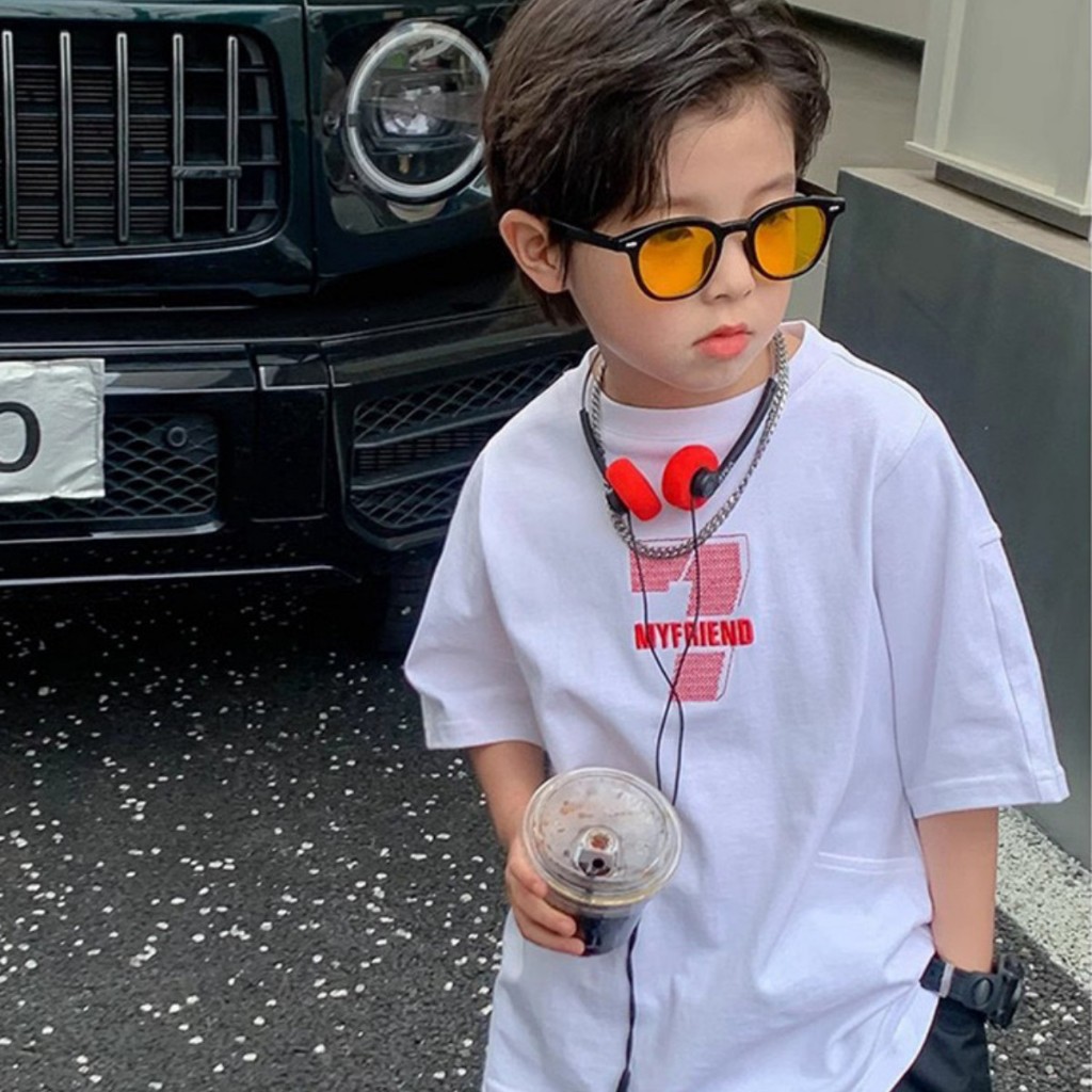 Áo Thun Ngắn Tay Mùa Hè Cho Bé Trai, Bé Gái In Hình Năng Động, Cổ Tròn B530 | JJ Kids Fashion
