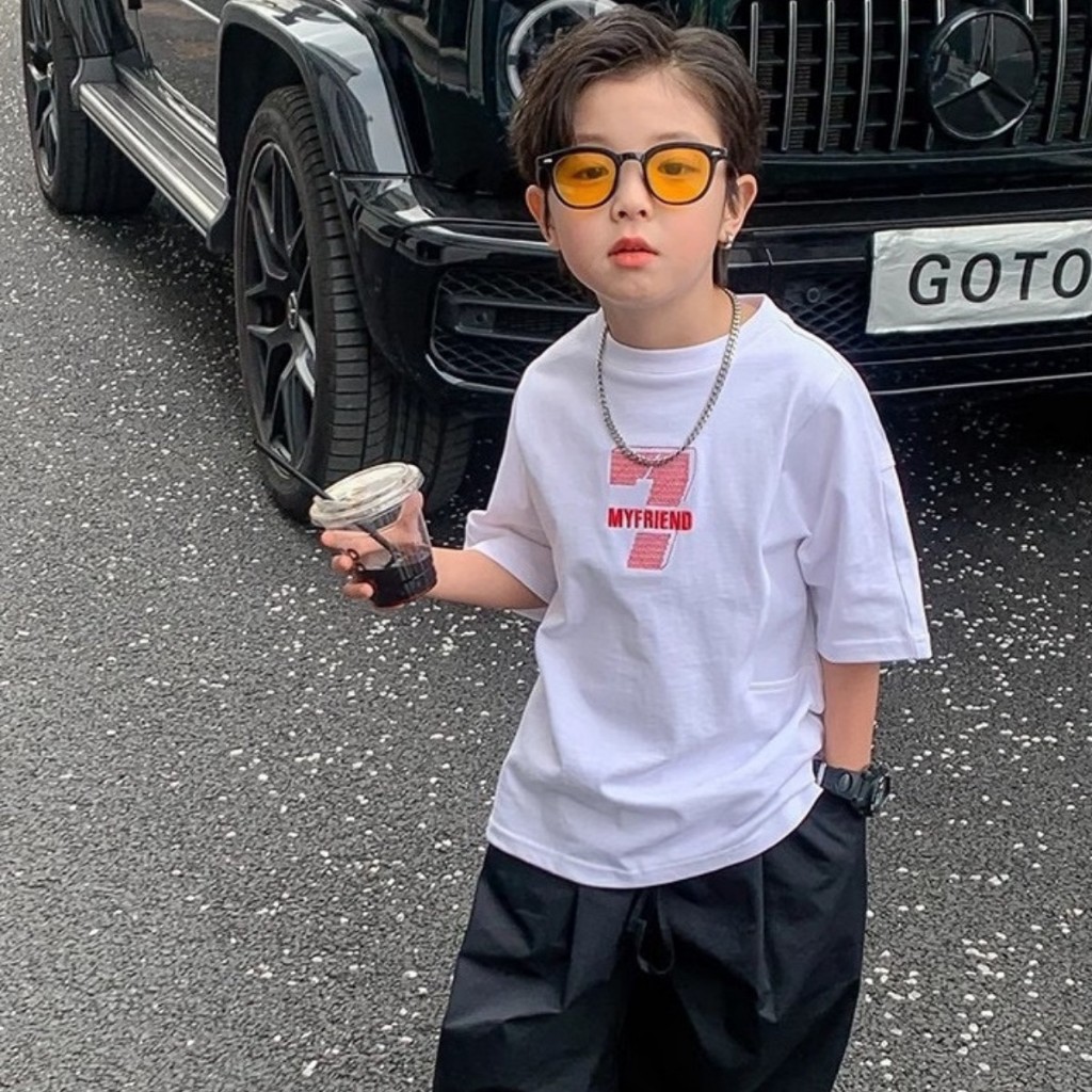 Áo Thun Ngắn Tay Mùa Hè Cho Bé Trai, Bé Gái In Hình Năng Động, Cổ Tròn B530 | JJ Kids Fashion