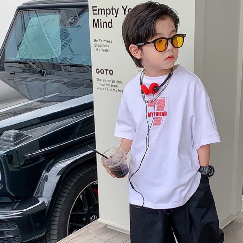 Áo Thun Ngắn Tay Mùa Hè Cho Bé Trai, Bé Gái In Hình Năng Động, Cổ Tròn B530 | JJ Kids Fashion
