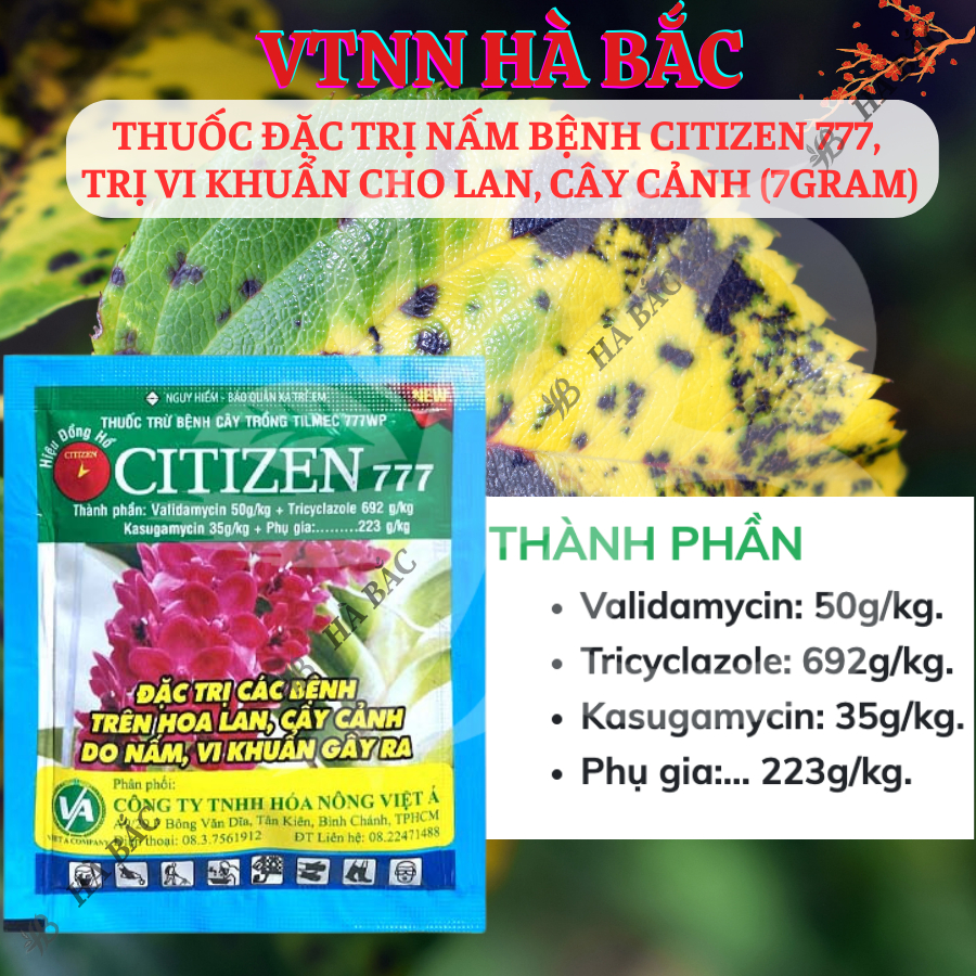 Chế Phẩm Xử Lí Nam Citizen 777,  Xử Lí Khuẩn Cho Lan, Cây Cảnh (Gói 7gram)