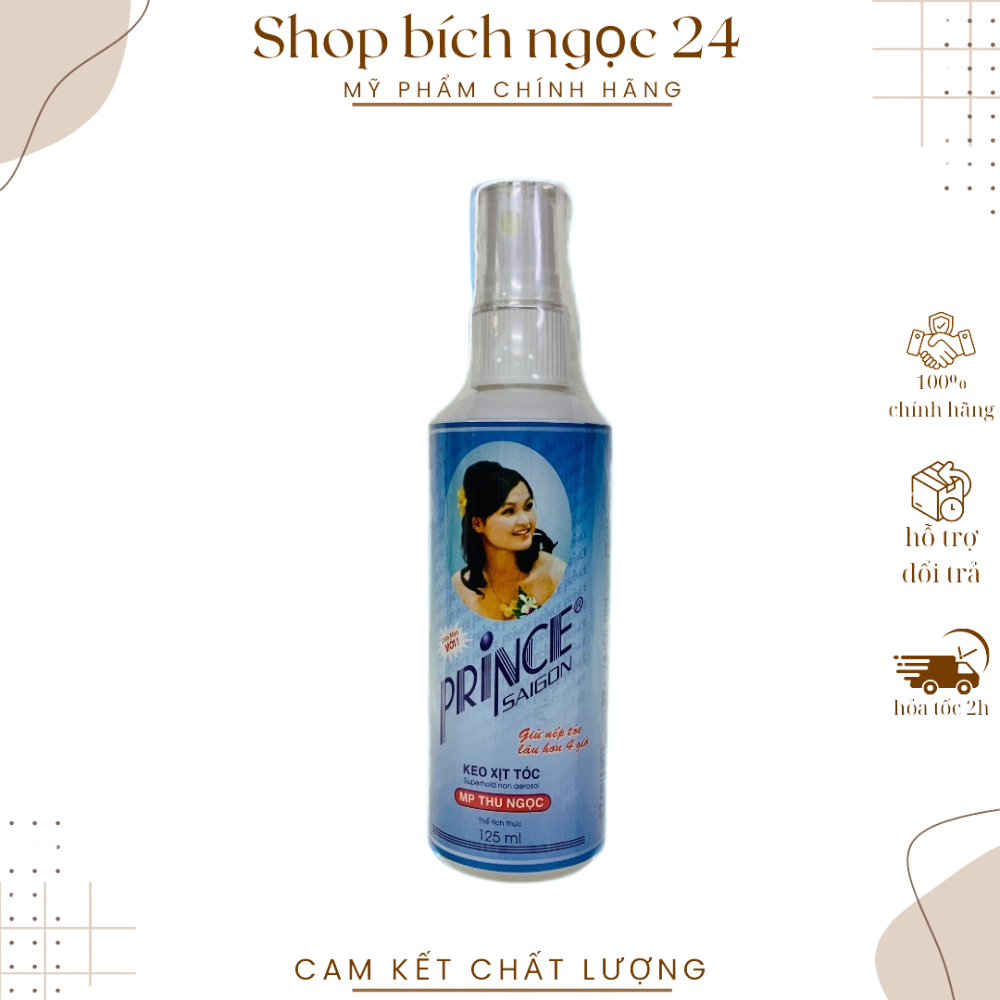 Keo xịt tóc Prince Sài Gòn 125ml, 270ml giữ nếp tóc lâu tạo kiểu bới tóc cô dâu