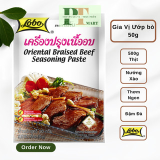 Gia vị ướp Bò nướng, Bò hầm gói 50gr hiệu Lobo Thái --> Gia vị ướp bò