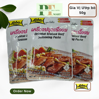 Gia vị ướp Bò nướng, Bò hầm gói 50gr hiệu Lobo Thái --> Gia vị ướp bò