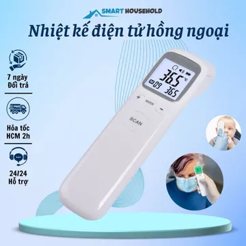 Nhiệt kế điện tử hồng ngoại NH Smart House Hold CK-T1803 đo trán đa chức năng đo thân nhiệt, nhiệt độ phòng