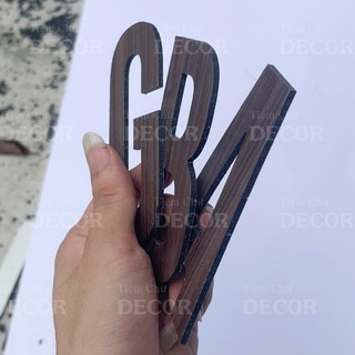 Chữ Alu Vân Gỗ Đậm 10cm dày 3mm T1 In Hoa trang trí dán tường - biển quảng cáo