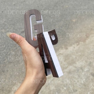 Chữ Nổi Vân Gỗ Đậm 10cm dày 15mm T1 In Hoa Dán Tường Trang Trí Tiệm - Chữ 3D Decor Biển quảng cáo Chất Liệu Fomex Alu