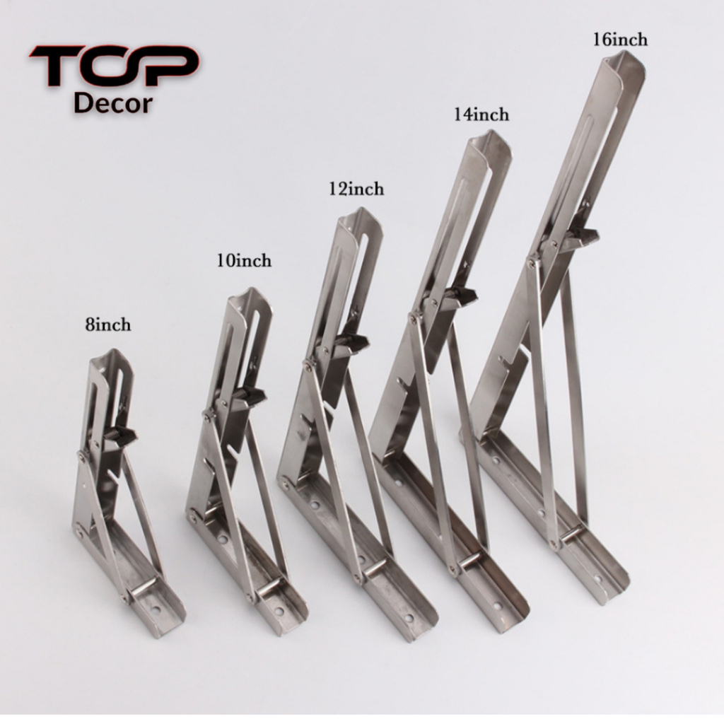 (SỈ-LẺ) [INOX] Bản lề gập MỞ RỘNG Tặng kèm Ốc,VÍT, Giá Ke đỡ bàn gấp ...