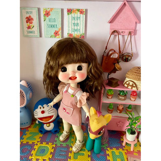 Set yếm hồng áo tay xoè size búp bê dian mập,cừu bé(size khác vui lòng ib shop)