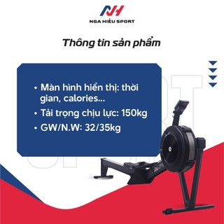 Máy tập chèo thuyền Air Rower C2 thể dục tại nhà (Rowing machine) - Kèm video hình ảnh thực tế - Đầy đủ bảo hành