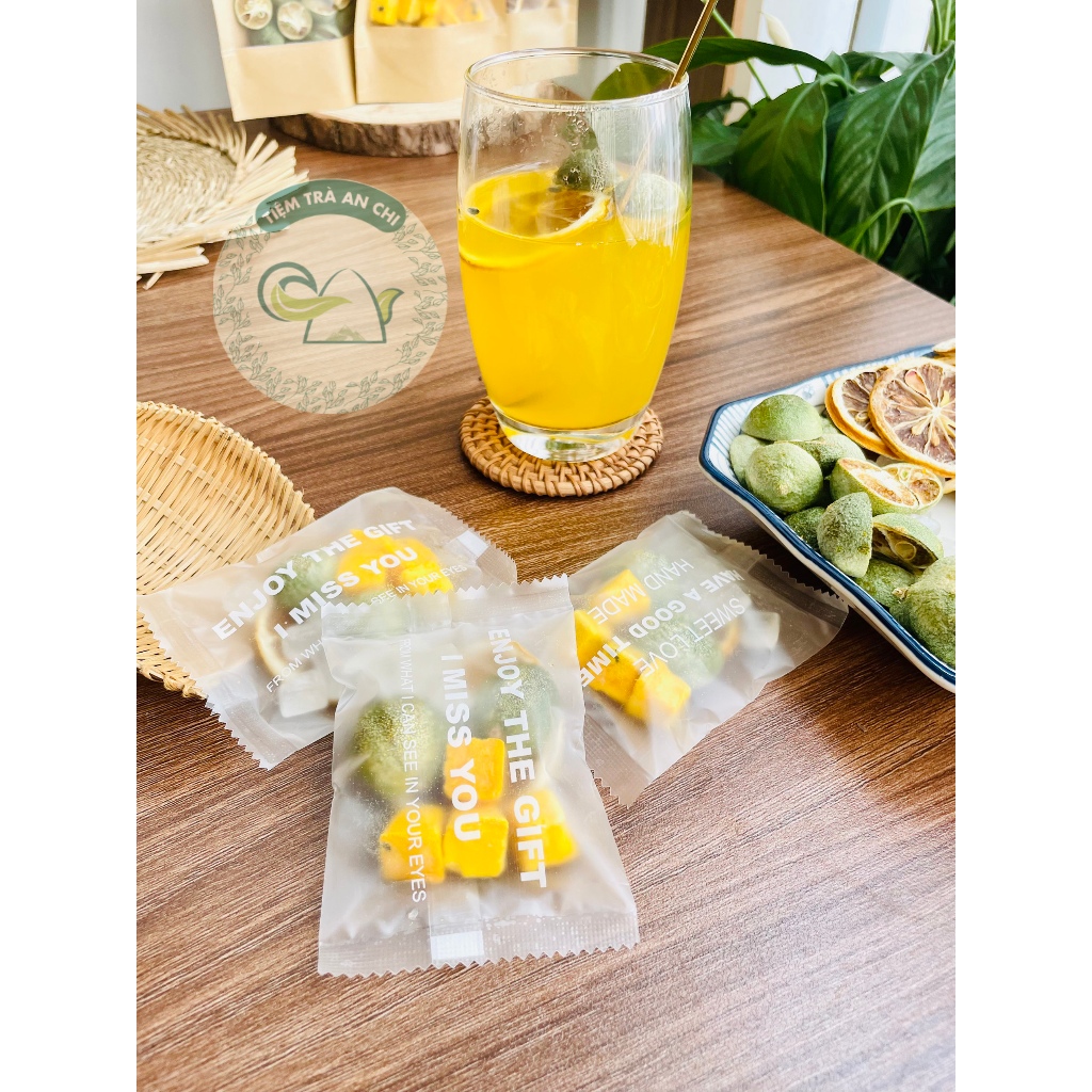 [TANGGOITRA] Combo Trà Vitamin C mỗi túi 100g chứa Chanh dây, Quất xanh, Chanh vàng detox, giải khát