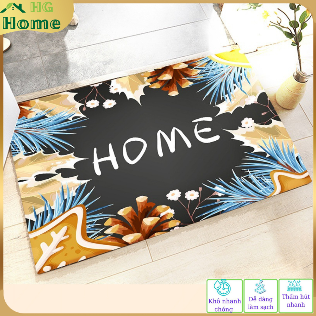 Thảm Vải Dệt [HÀNG CAO CẤP XẢ KHO] , Thảm Chùi Chân Nhà Tắm Vải Dệt 3D Hút Nước Siêu Thấm