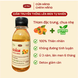 [QUÀ TẶNG] Giấm mơ trà xanh lên men tự nhiên, gia vị bếp, pha đồ uống giải nhiệt; giấm cô Tâm