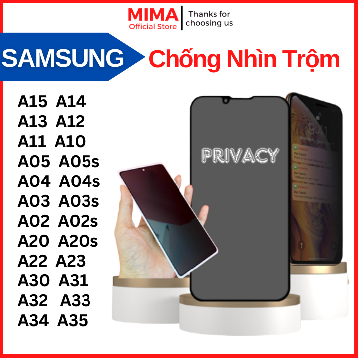 Cường Lực Chống Nhìn Trộm Samsung A34 A14 A13 A12 A11 A20 A20s A21 A21s