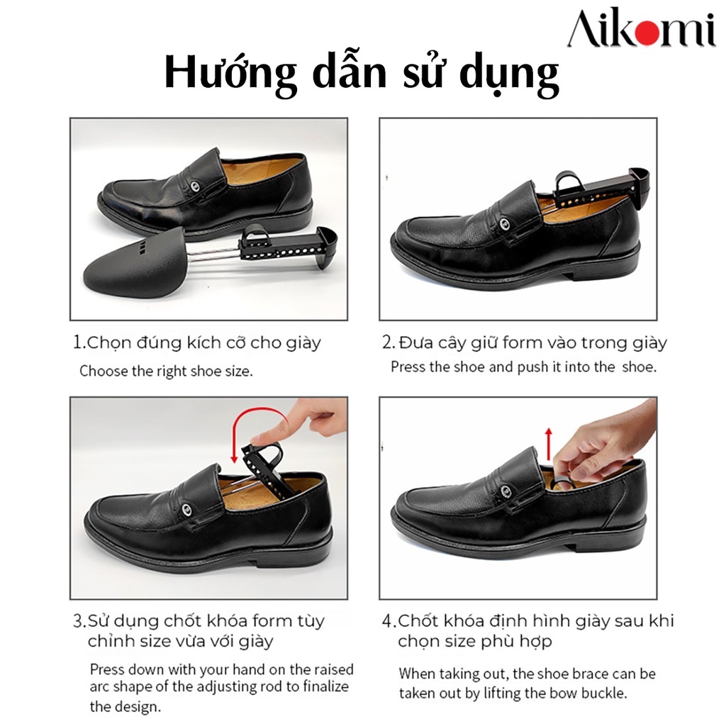Ảnh Cây giữ form giày nam nữ Aikomi CGFG01 shoe tree nhựa tùy chỉnh size 4