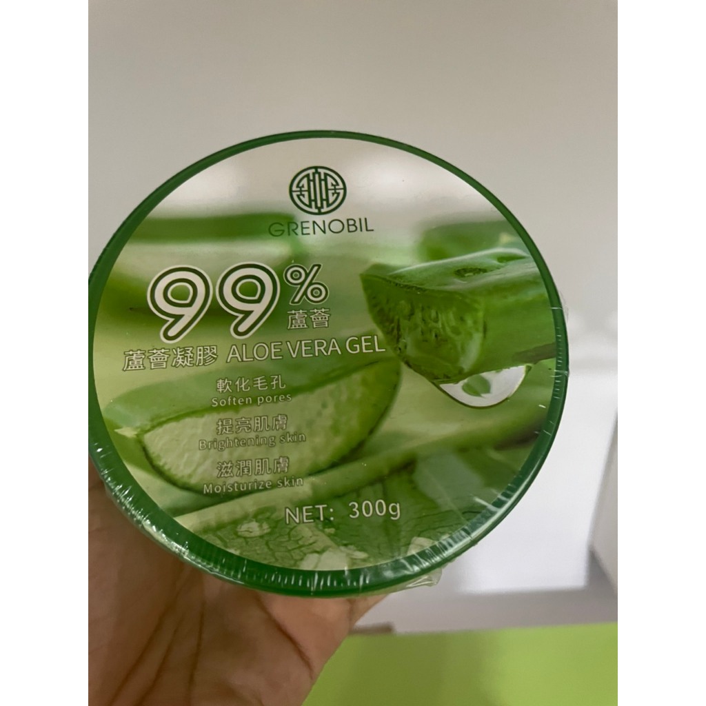 Gel Nha Đam Dưỡng Ẩm & Làm Mềm Da Grenobil- Gel Lô Hội 99% Aloe Vera Gel 300g (Hũ)