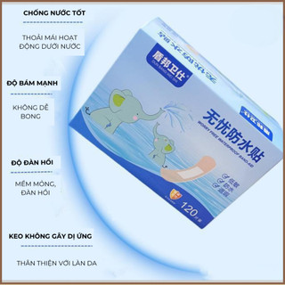 Băng Dán Cá Nhân Ugor – Trong Suốt Chống Nước, Hộp 120 Miếng | Bảo Vệ Vết Thương Nhỏ Cho Gia Đình