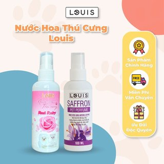 Nước Hoa Cho Chó Mèo Louis Red Ruby 100ml, Xịt Thơm Khử Mùi Thú Cưng Dưỡng Lông Thơm Lâu Chính Hãng