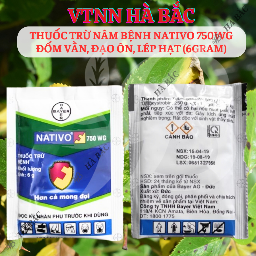 Chế Phẩm Xử Lí Nam Nativo 750WG Đốm Vằn, Đạo Ôn, Lép Hạt (6gram)