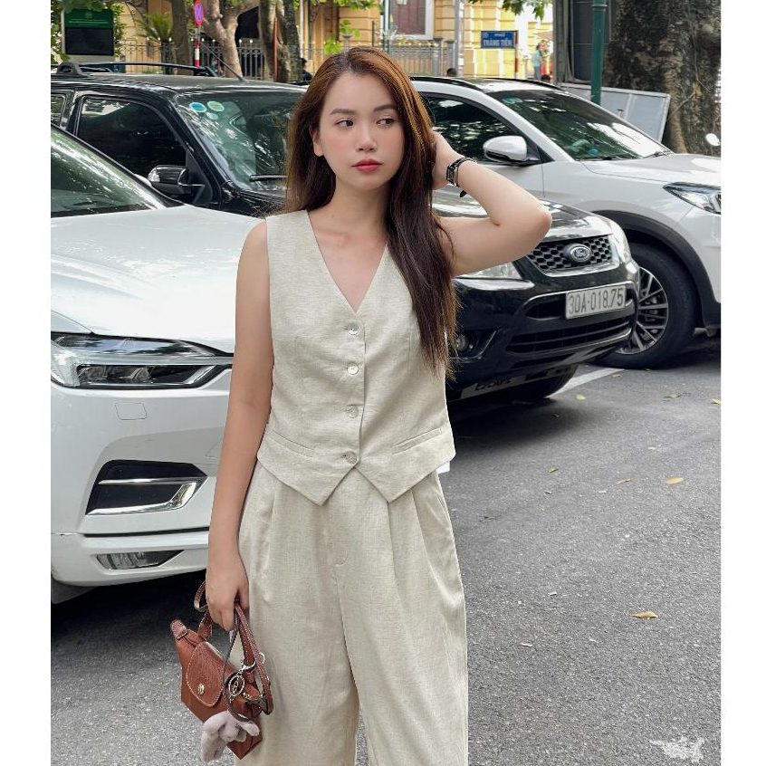 Ảnh De Leah - Áo Gile & Quần Suông Ống Rộng - Thời Trang Thiết Kế 1