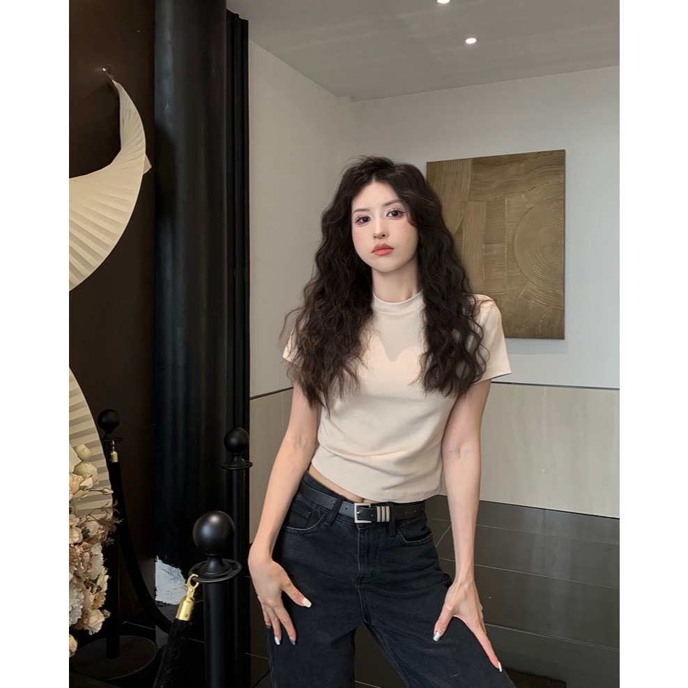 ÁO CROPTOP TRƠN QUỐC DÂN  DỄ PHỐI ĐỒ NHIỀU PHONG CÁCH BST