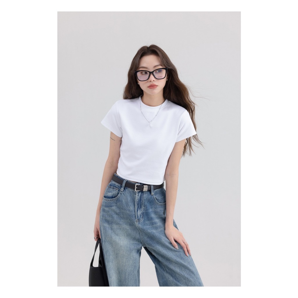 ÁO CROPTOP TRƠN QUỐC DÂN  DỄ PHỐI ĐỒ NHIỀU PHONG CÁCH BST