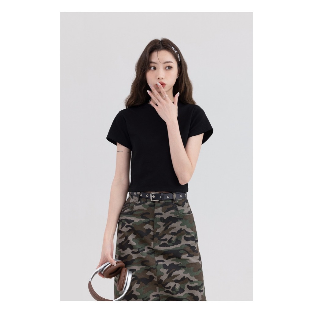 ÁO CROPTOP TRƠN QUỐC DÂN  DỄ PHỐI ĐỒ NHIỀU PHONG CÁCH BST