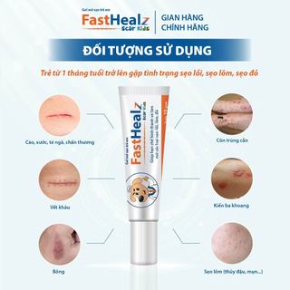 Gel Fasthealz Scar kids 12g- Gel mờ sẹo trẻ em hỗ trợ làm mờ sẹo cho bé