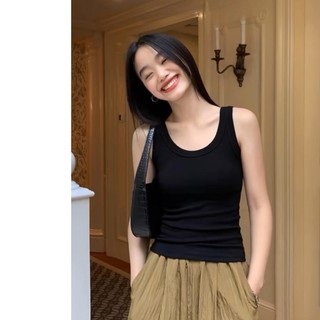 Áo thun ba lỗ tanktop trơn Basic khoét cổ chất vải cotton co giãn thoải mái mát mẻ - bt196