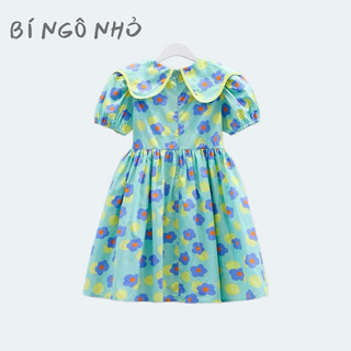 Váy bé gái ngắn tay cổ cánh sen cách điệu 1-5 tuổi BÍ NGÔ NHỎ CS012