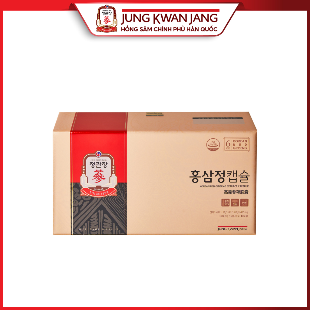 Ảnh Viên Cao Hồng Sâm KGC Jung Kwan Jang Extract Capsule (600mg x 300 viên nang mềm) 2