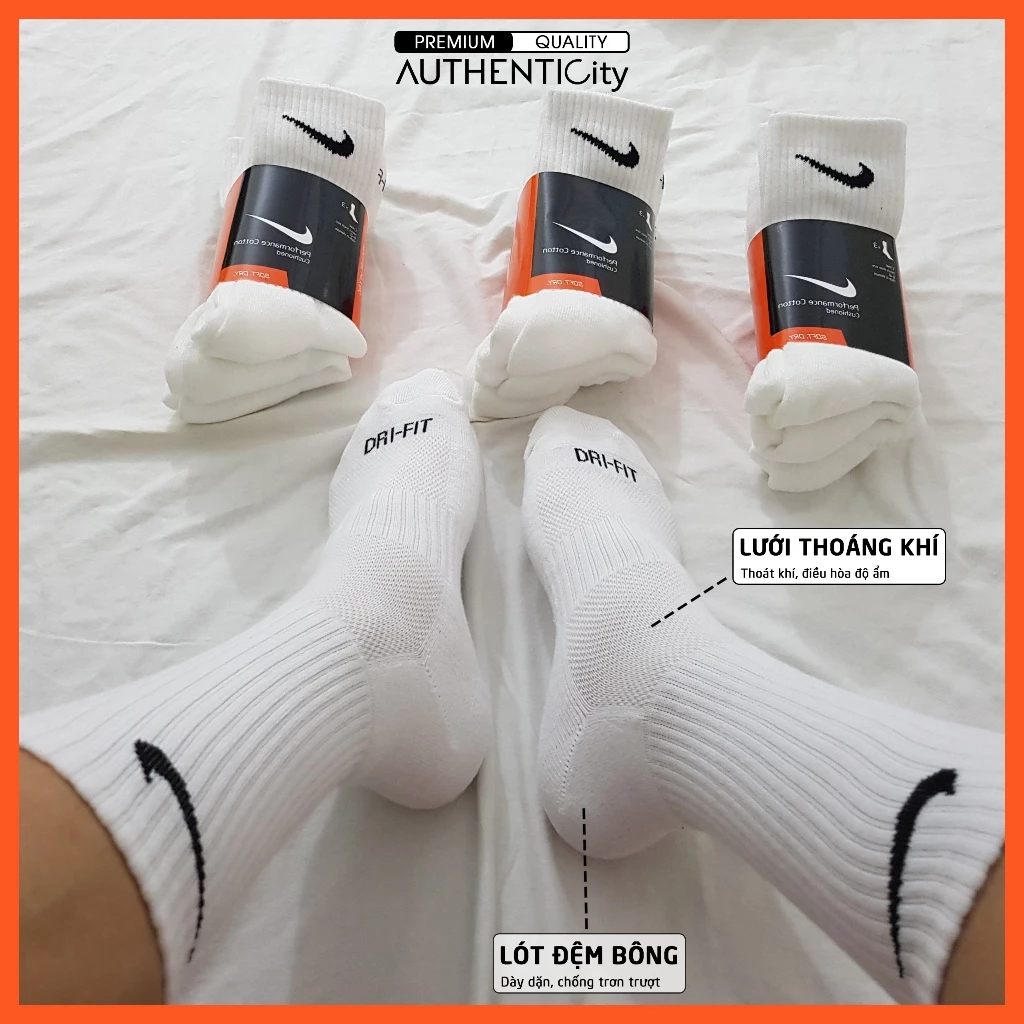 Tất Vớ Thể Thao Nike Drifit cổ cao, cổ trung, cổ thấp
