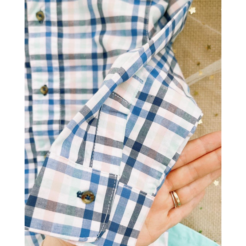 Set Bộ Bé Trai Kẻ Sọc Nơ Cổ C6697 Cotton Thô Mặc Đi Học Đi Tiệc Size 4Y (17-19kg)