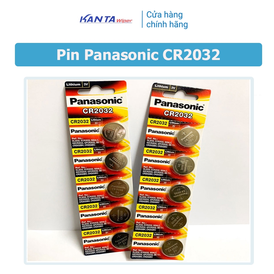 Pin Panasonic CR2032 3V Lithium - Pin cúc khuy áo - Lắp cho các dòng ...