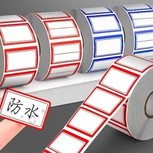 Cuộn 100 tem dán, nhãn dán KT 25x40mm chống thấm nước