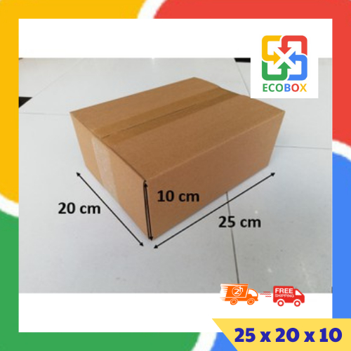 ECOBOX - 25x20x10 COMBO 10 hộp carton đóng hàng