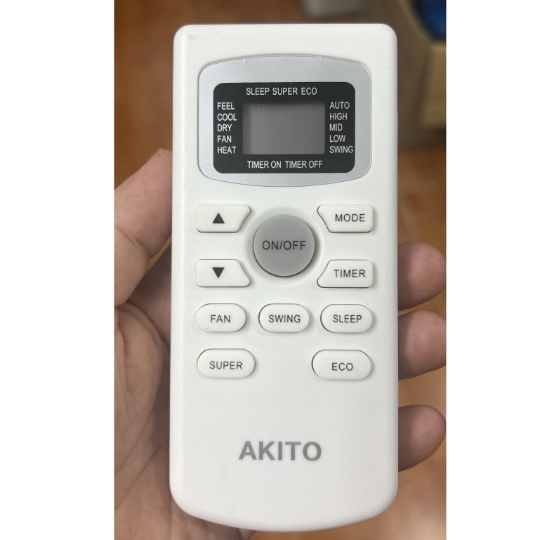 REMOTE máy lạnh AKITO ECO MẪU NGẮN( NÚT NGUỒN GHI ) Điều Khiển Điều Hòa ...