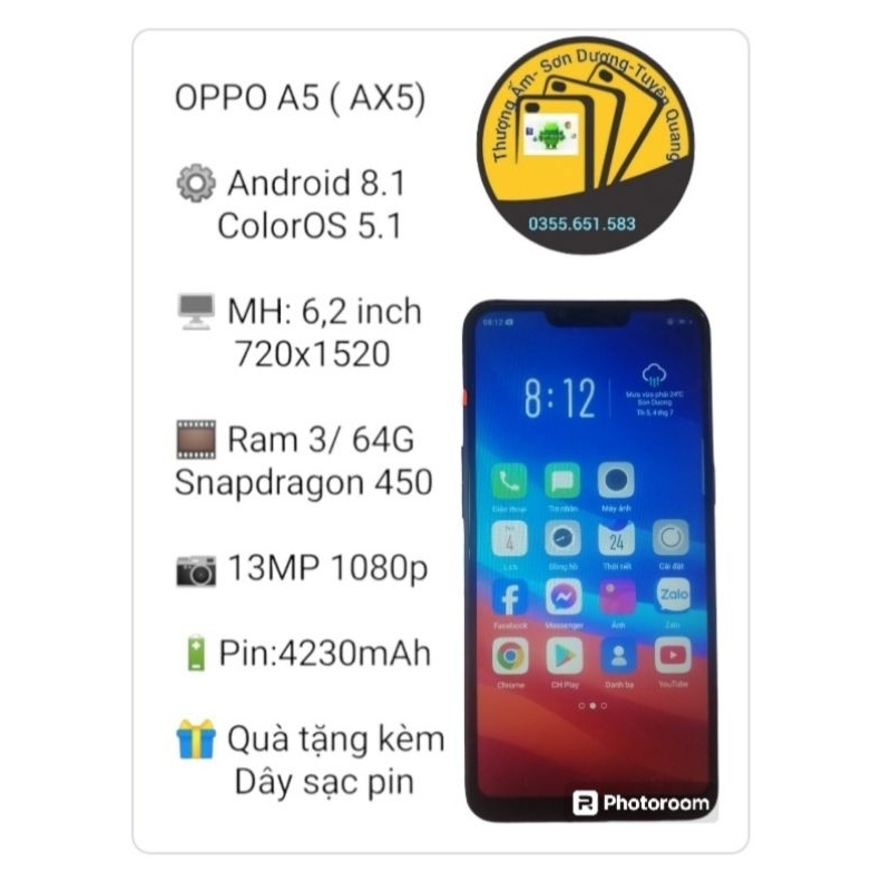 Điện thoại OPPO A5 (AX5) 4/64 và 3/64g pin 4k full chức năng | Shopee ...