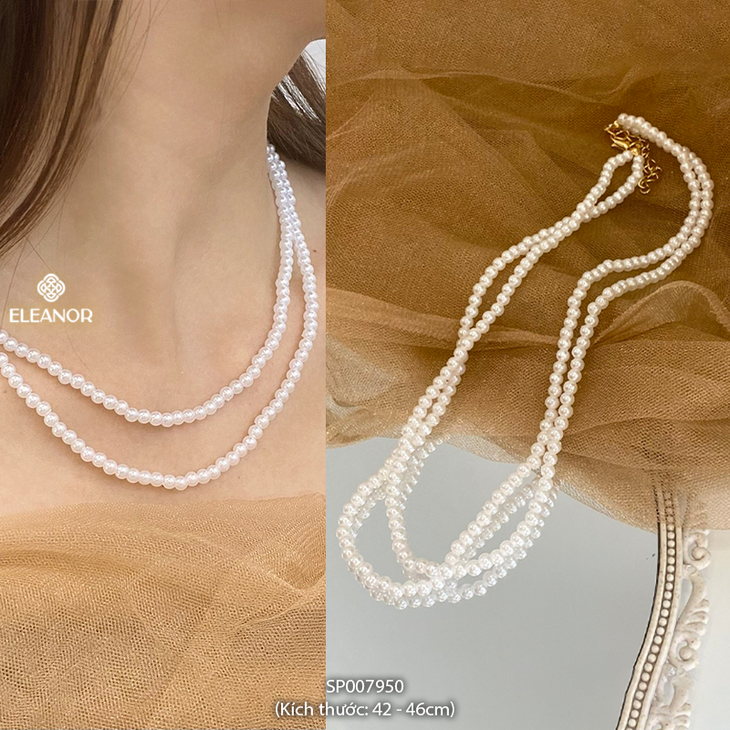 Dây chuyền nữ ngọc trai nhân tạo Eleanor Accessories dạng chuỗi hạt phụ kiện trang sức vòng cổ 7944