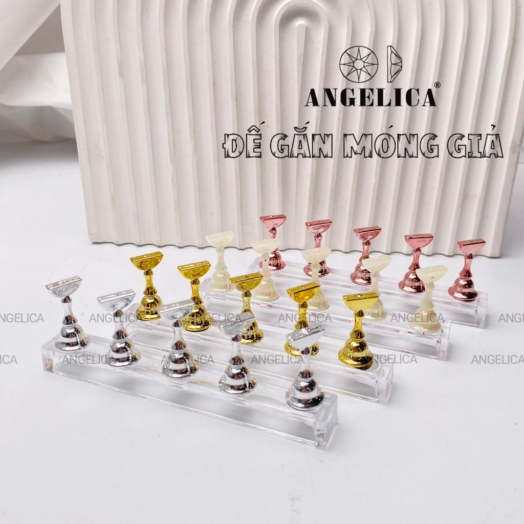 set 5 chiếc đế gắn móng giả tập vẽ nail - đế nam châm gắn móng mẫu chuyên dụng